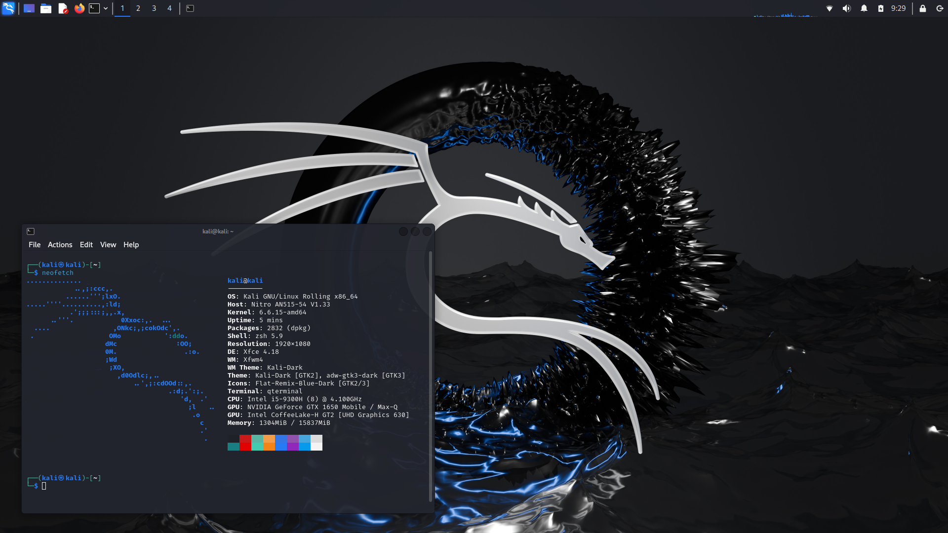 Kali xfce